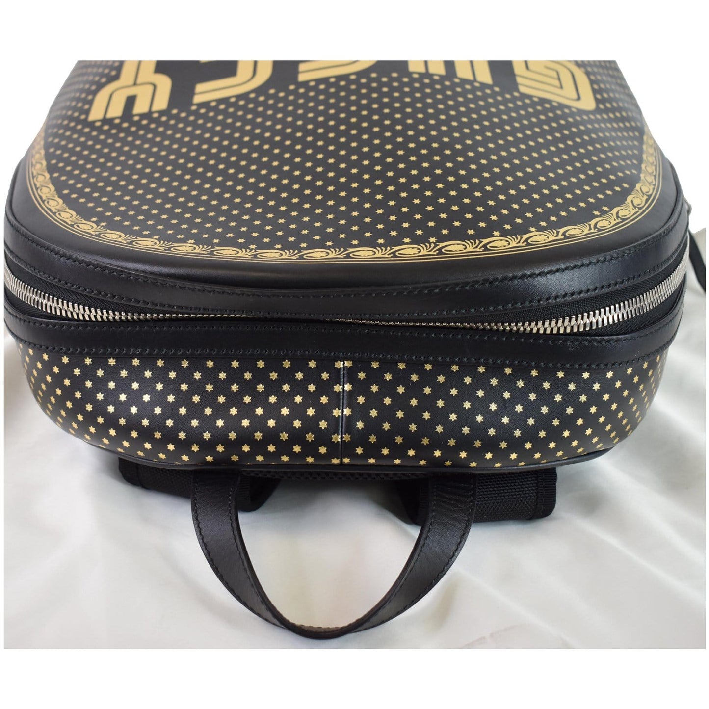 GUCCI Guccy Magnetismo Leather Backpack Bag Black 419584