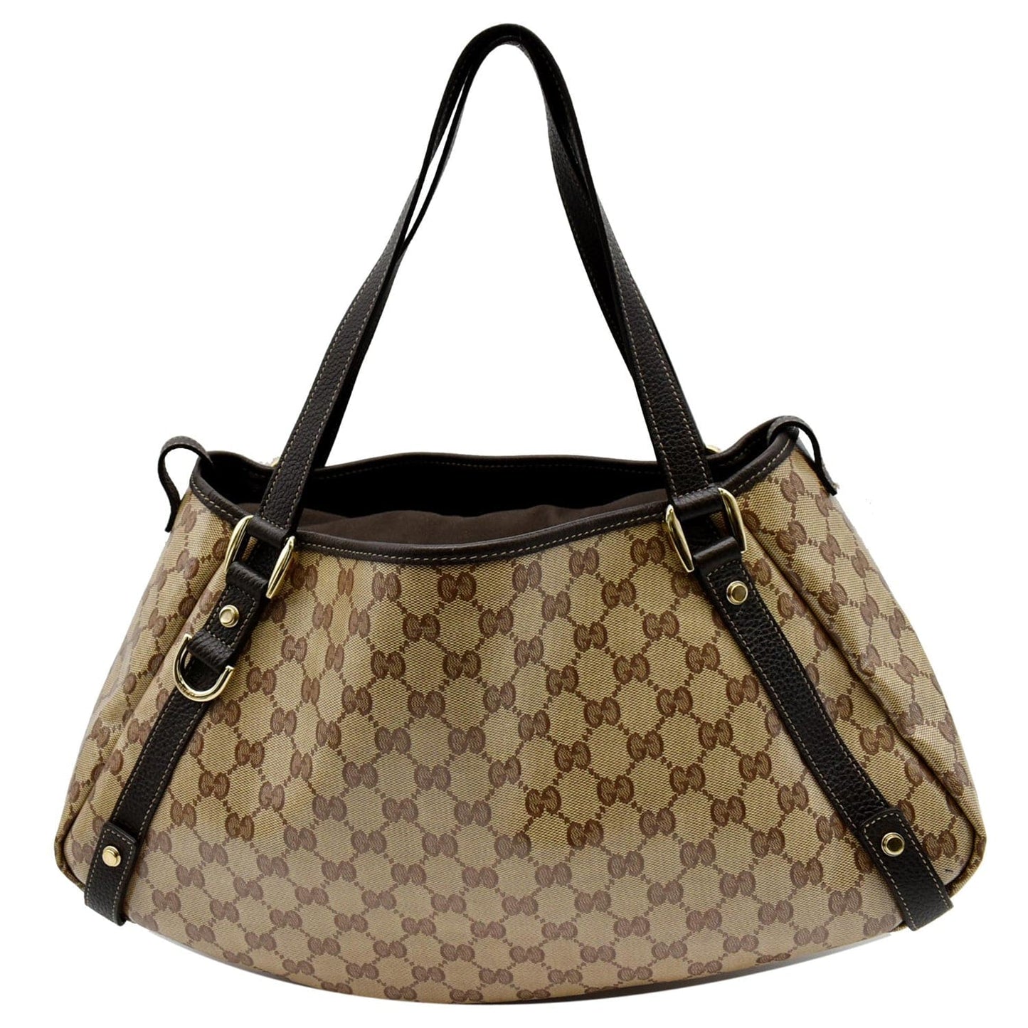 GUCCI Medium Abbey Coated Canvas Shoulder Bag Beige 293578