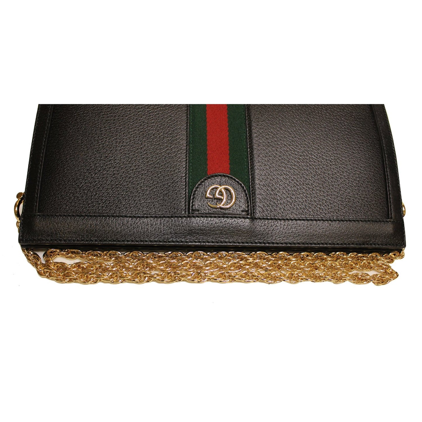 GUCCI Ophidia GG Medium Leather Shoulder Bag Black 503876