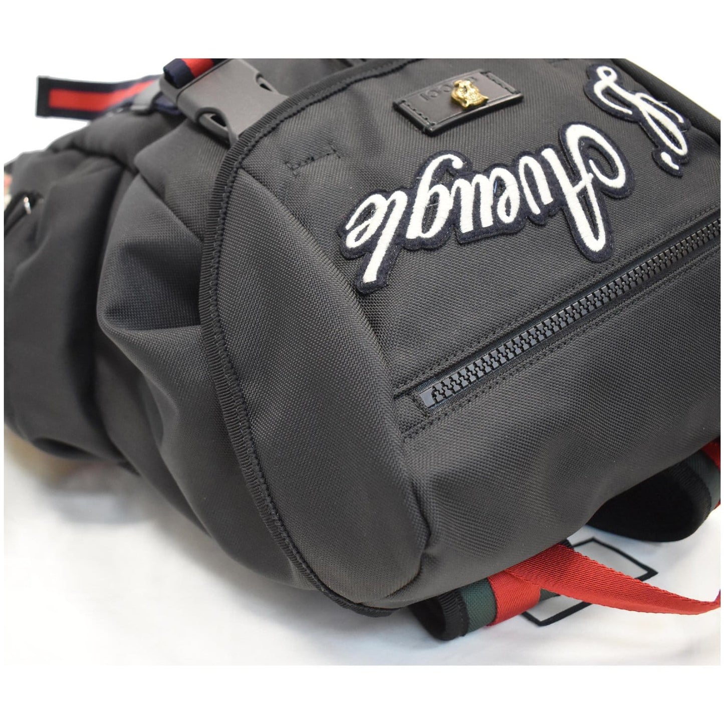 GUCCI Techpack Backpack with Embroidery Backpack Bag Black 429037