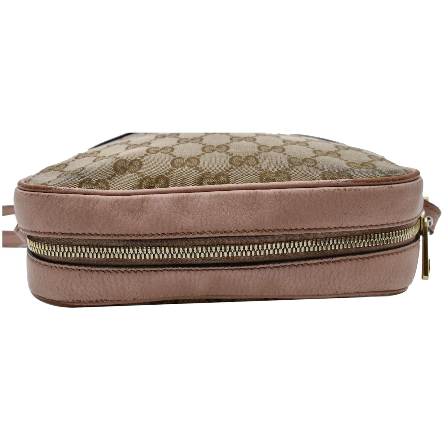 GUCCI Bree GG Canvas Leather Crossbody Bag Pink 449413