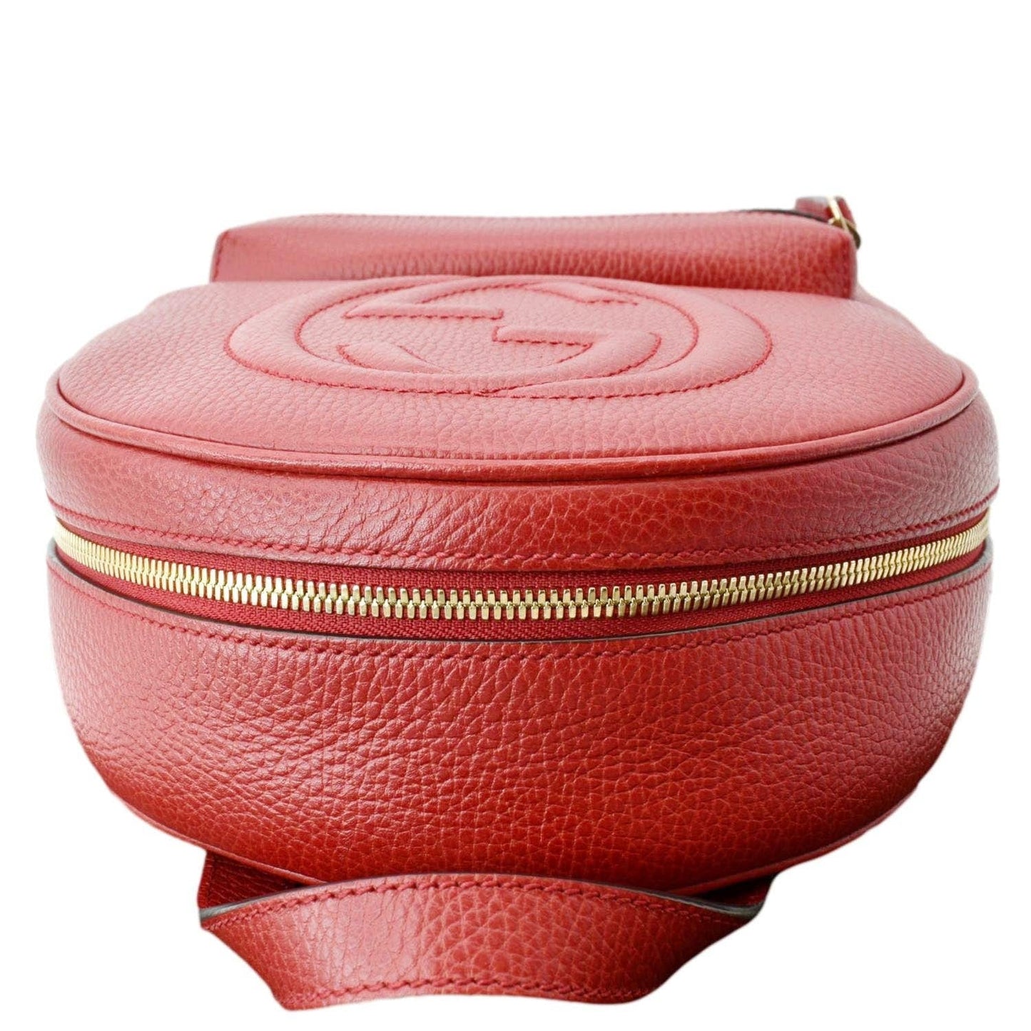 GUCCI Soho Leather Chain Backpack Red 536192