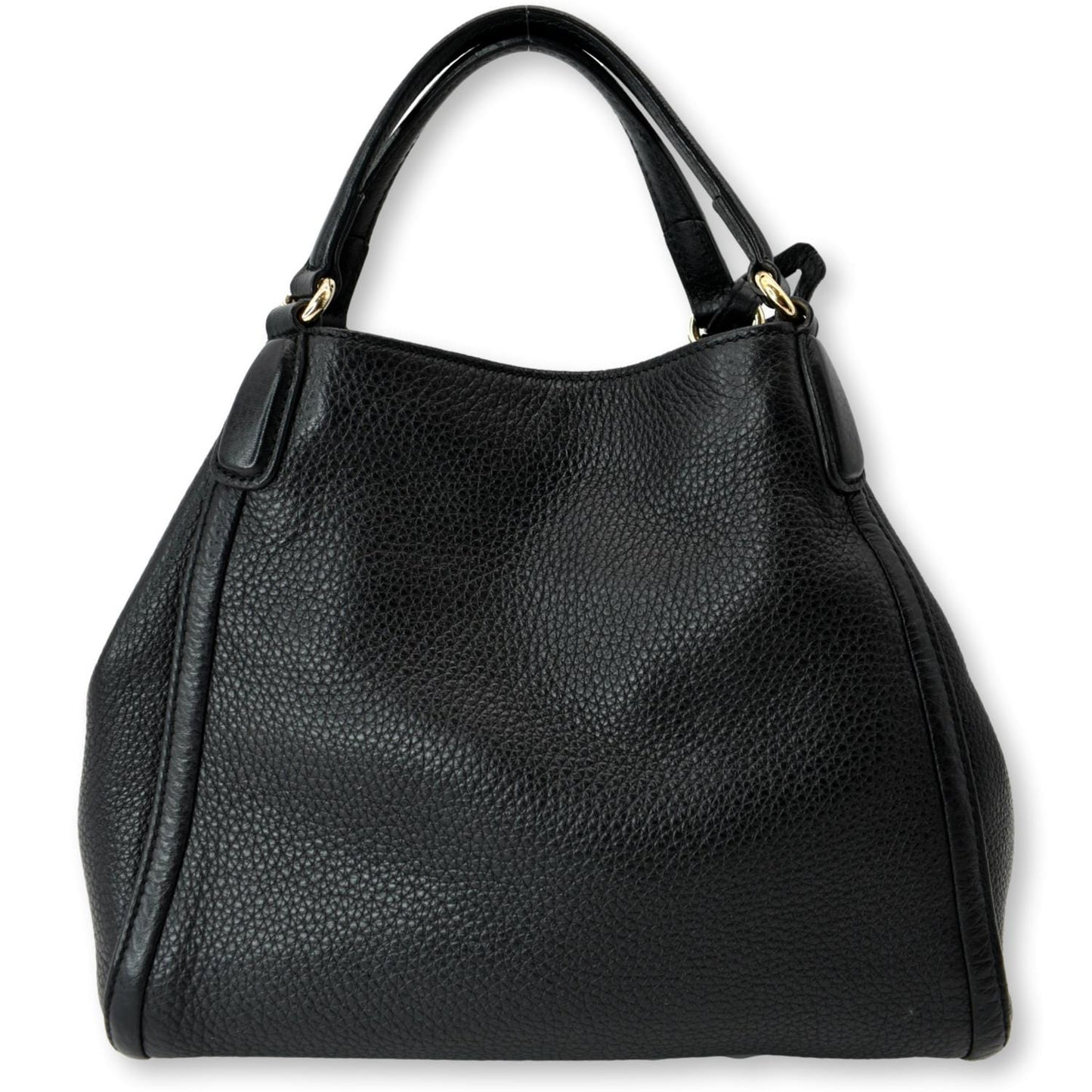 GUCCI Soho Small Pebbled Leather Shoulder Bag Black 336751