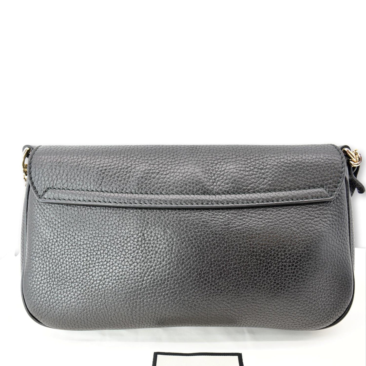 GUCCI GG Soho Tassel Chain Leather Crossbody Bag Beige Black