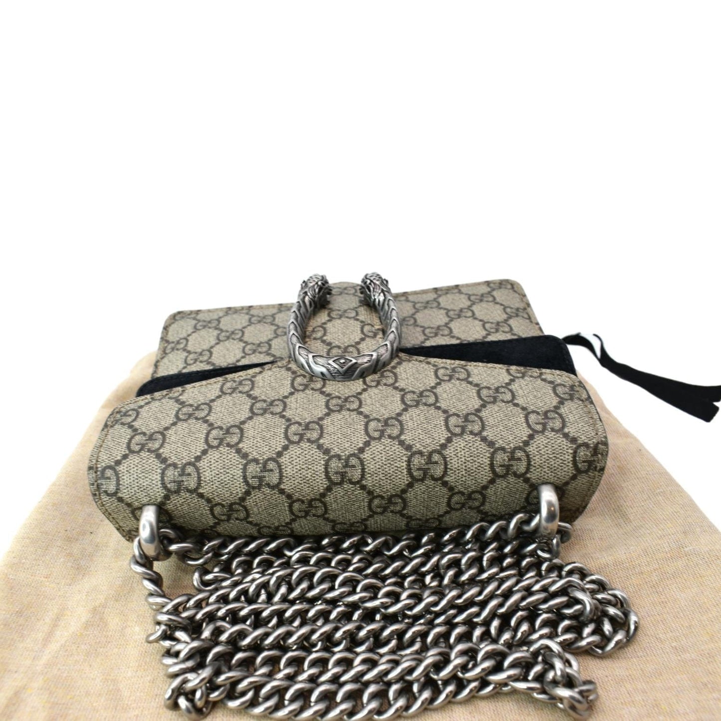 GUCCI Dionysus Mini GG Supreme Canvas Crossbody Bag Beige 421970