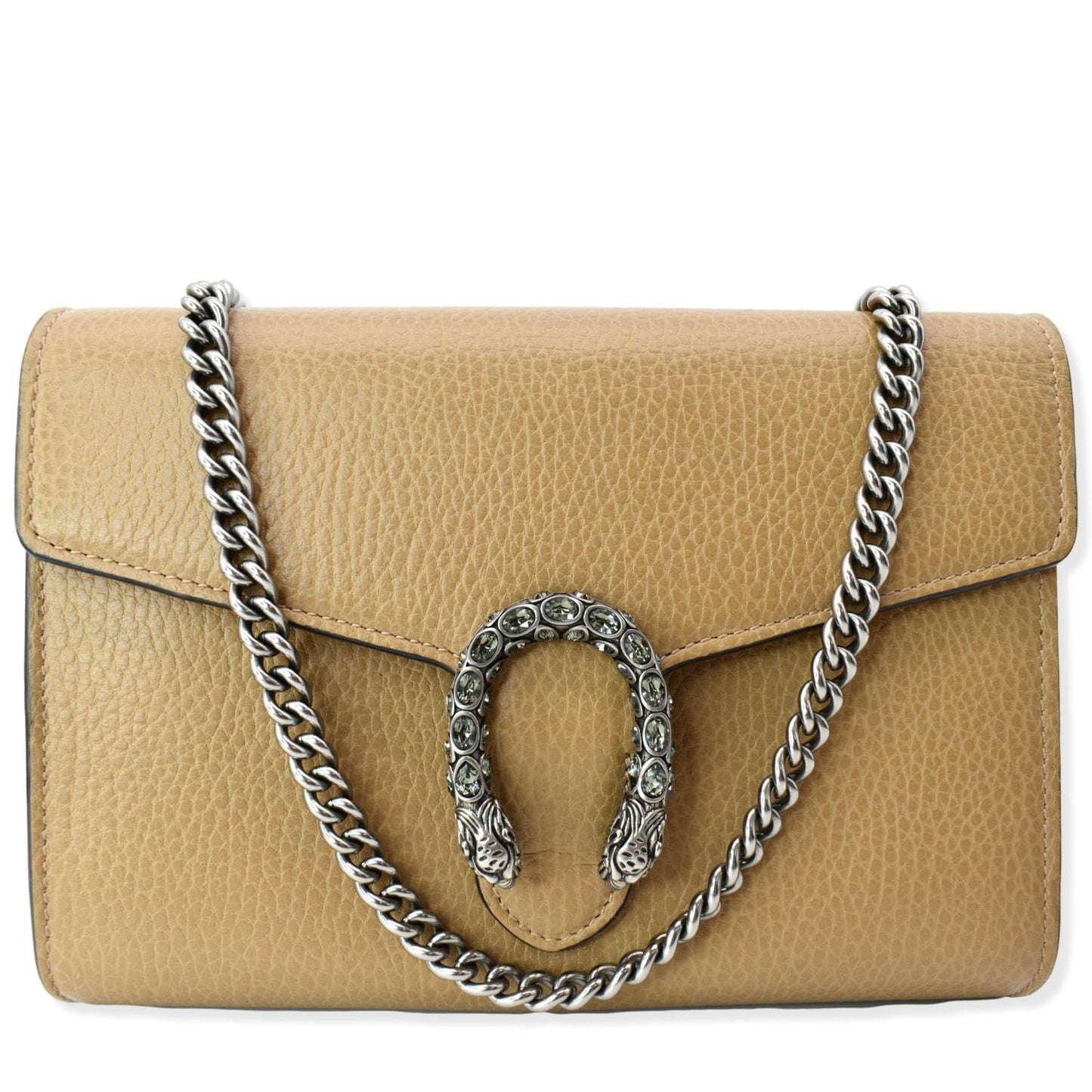 GUCCI Dionysus Mini Leather Chain Shoulder Bag Tan 401231