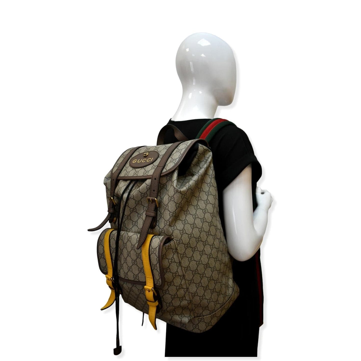 GUCCI Soft GG Supreme Canvas Backpack Bag Beige 473869