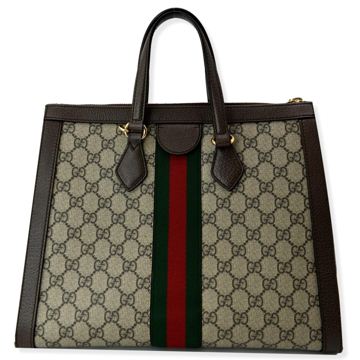 GUCCI Ophidia Medium GG Supreme Tote Shoulder Bag Beige 524537