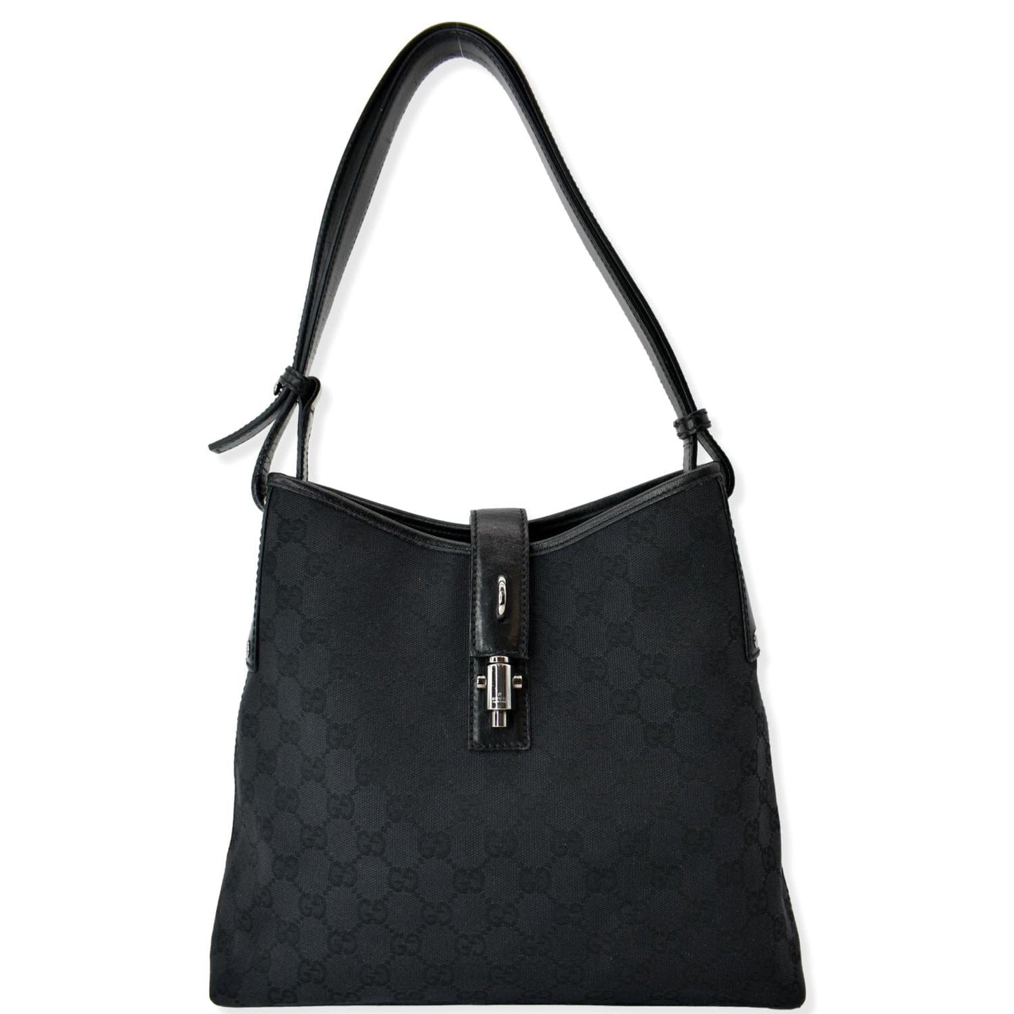 GUCCI GG Monogram Piston Tote Bag Black 110291