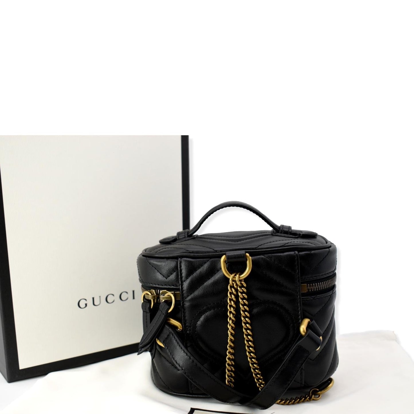 GUCCI GG Marmont Mini Leather Backpack Bag Black 598594