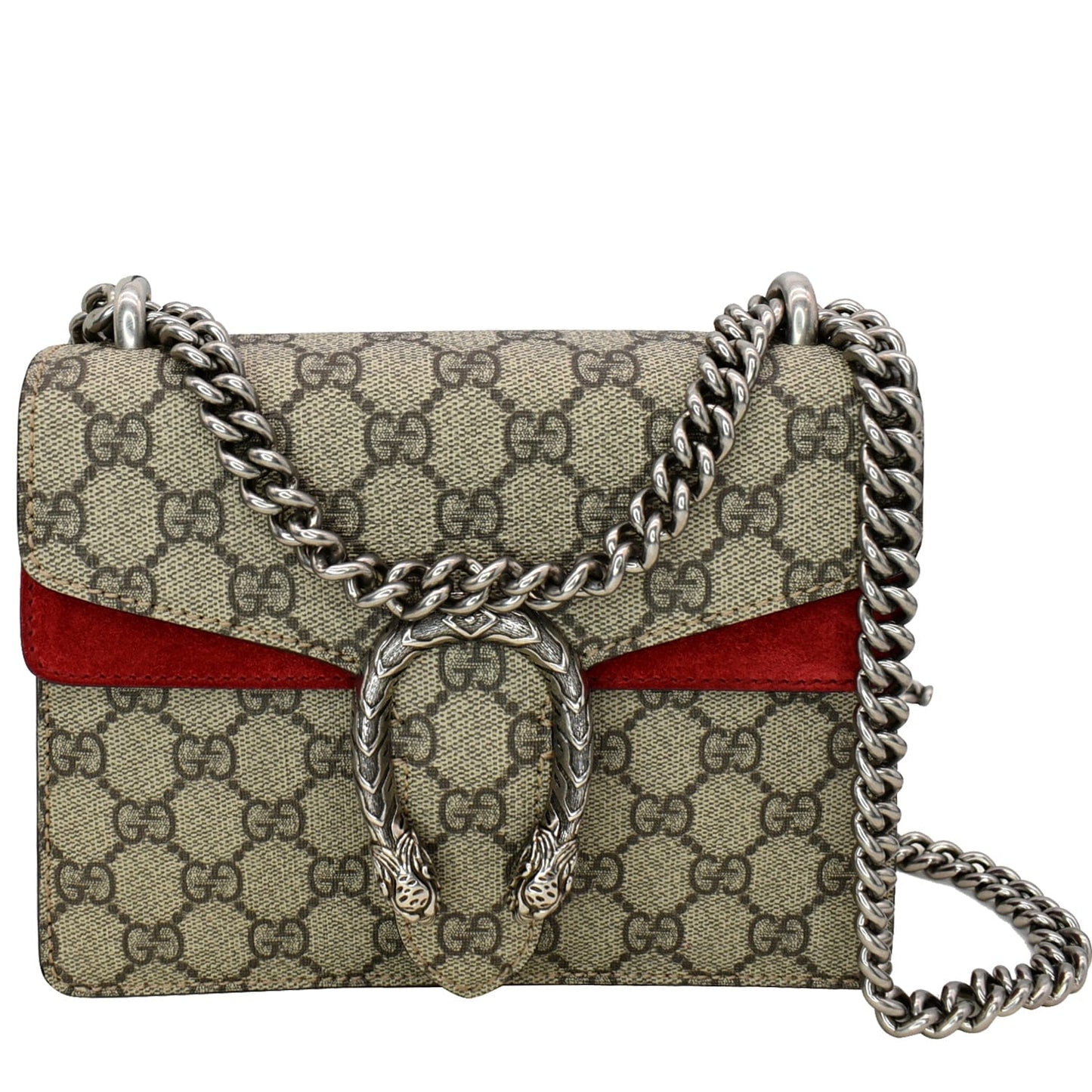 GUCCI Dionysus Mini GG Supreme Canvas Crossbody Bag Beige 421970