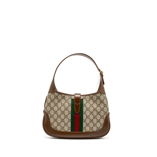 Gucci Jackie 1961 Small Shoulder Bag GG Supreme Canvas/Calfskin Brown/Multicolour