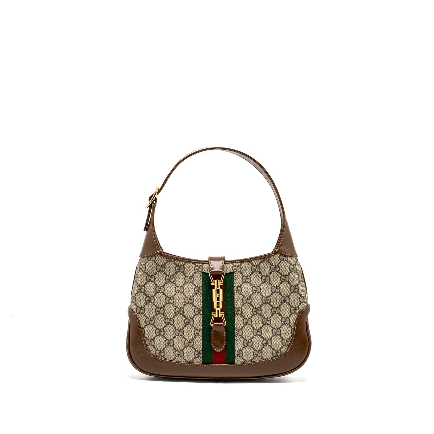 Gucci Jackie 1961 Small Shoulder Bag GG Supreme Canvas/Calfskin Brown/Multicolour