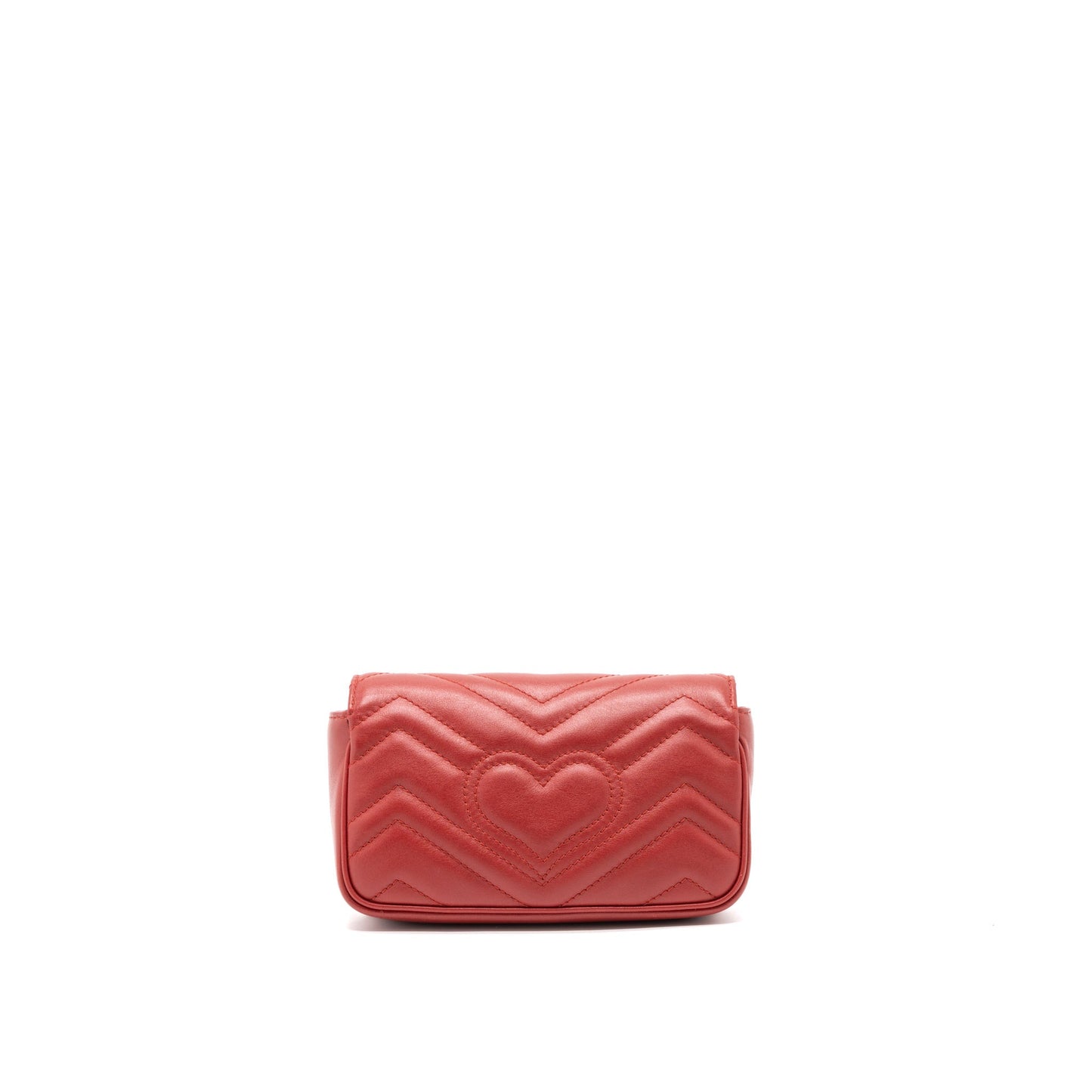 Gucci GG Marmont Super Mini Bag Matelass� Calfskin Red Brushed