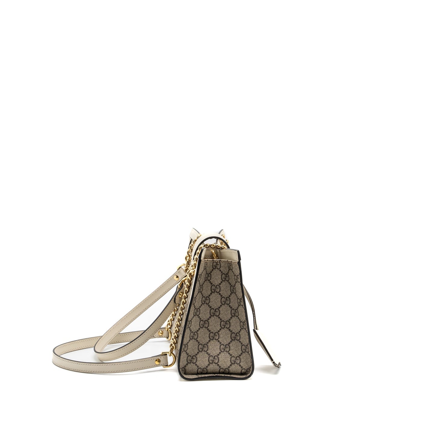 Gucci padlock small shoulder bag GG supreme canvas / Leather white