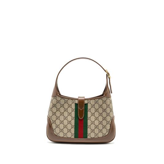 Gucci jackie 1961 small shoulder bag GG supreme Canvas /Calfskin Brown/multicolour
