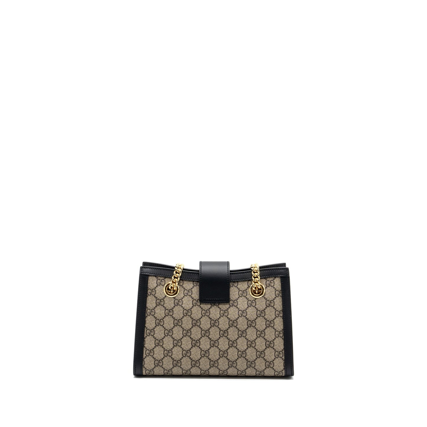 Gucci small GG padlock shoulder bag GG supreme canvas black