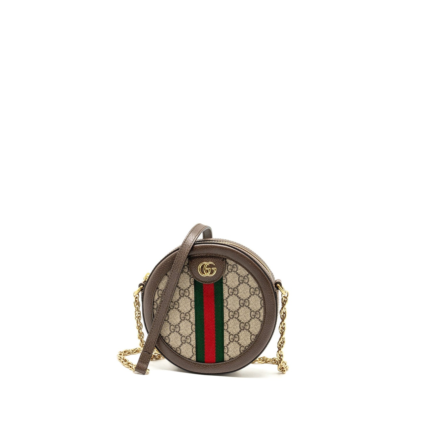 Gucci Ophidia GG Round Shoulder Crossbody Bag GG Supreme Canvas