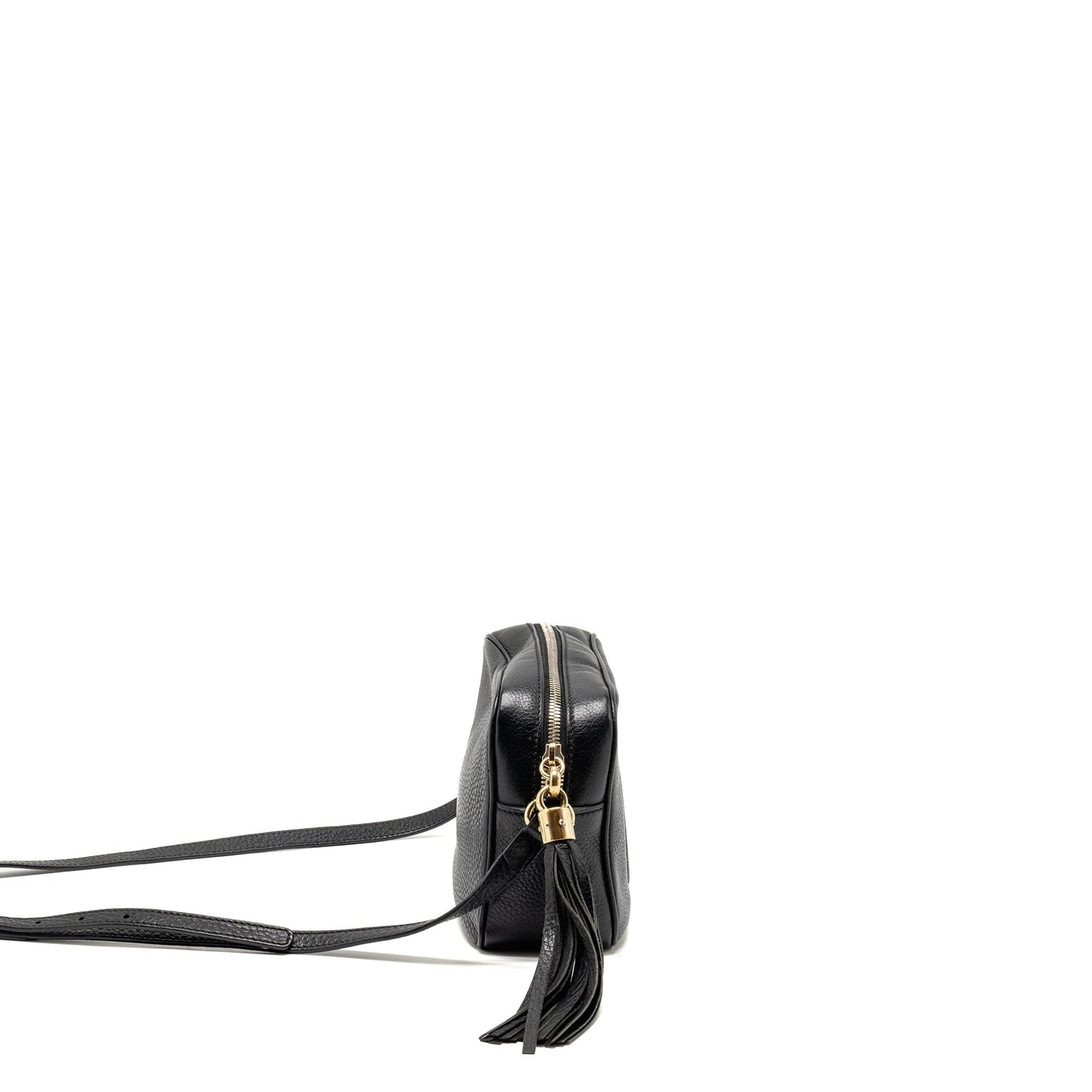 Gucci Soho Disco Camera Crossbody Bag Calfskin Black L