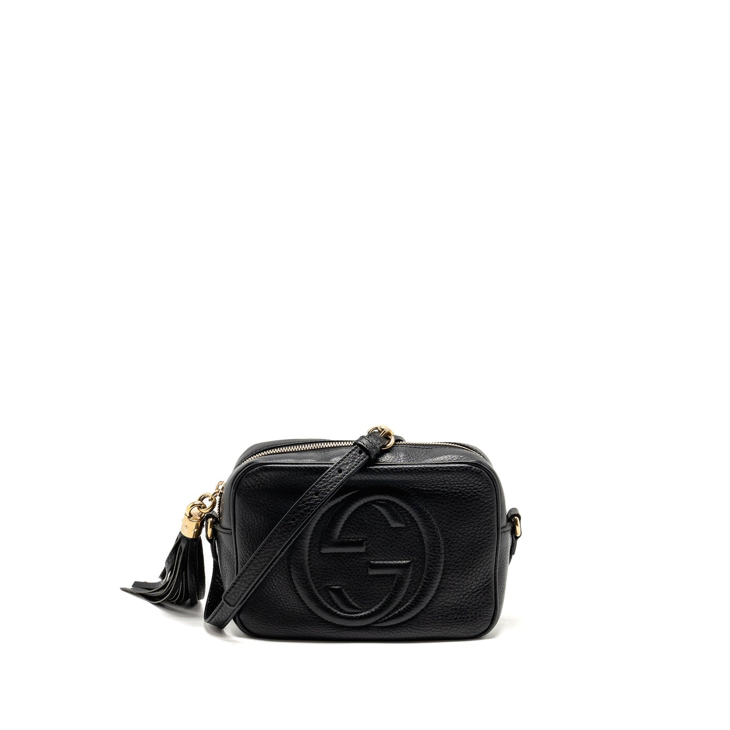 Gucci Soho Disco Camera Crossbody Bag Calfskin Black L