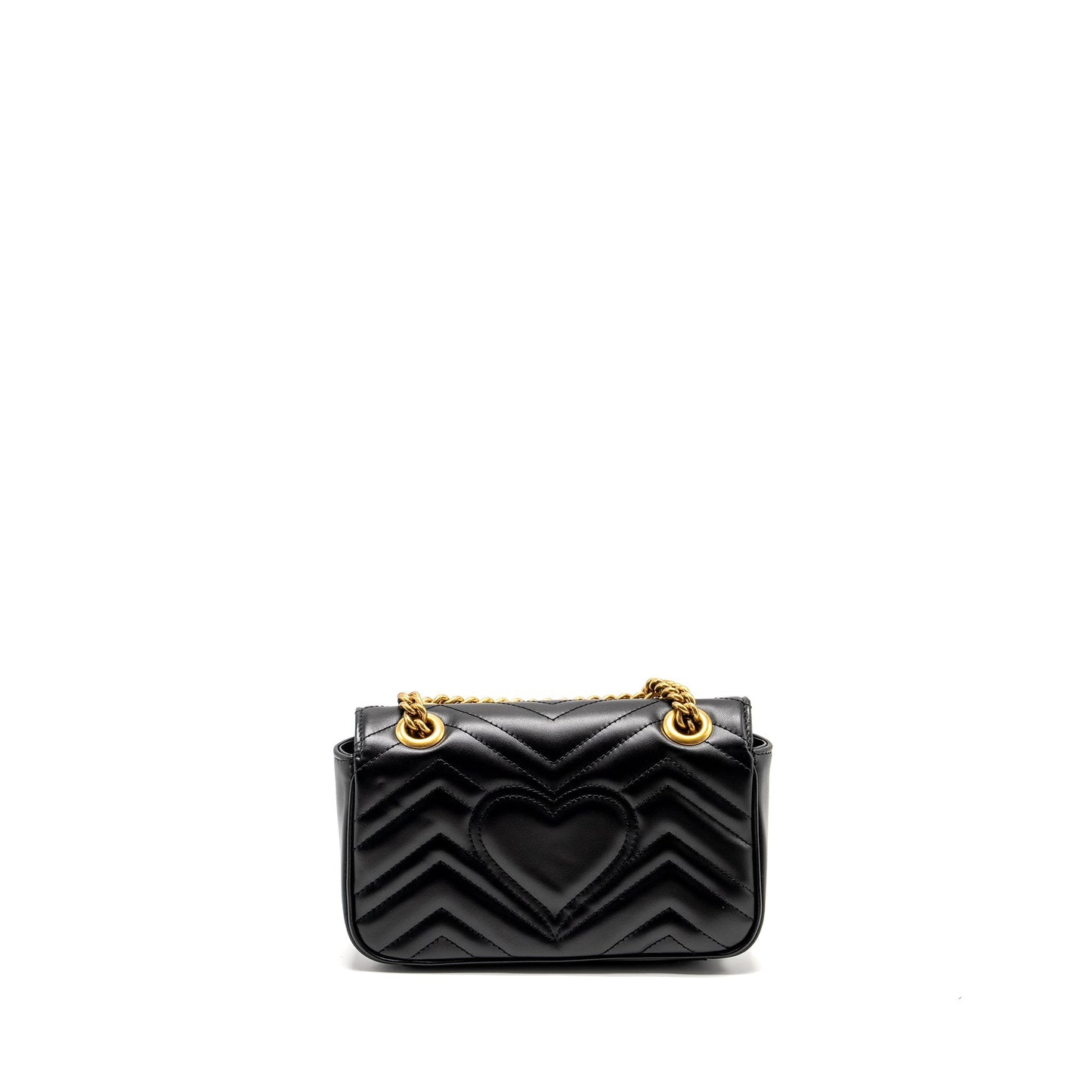 Gucci Mini GG Marmont Shoulder Bag Calfskin Black