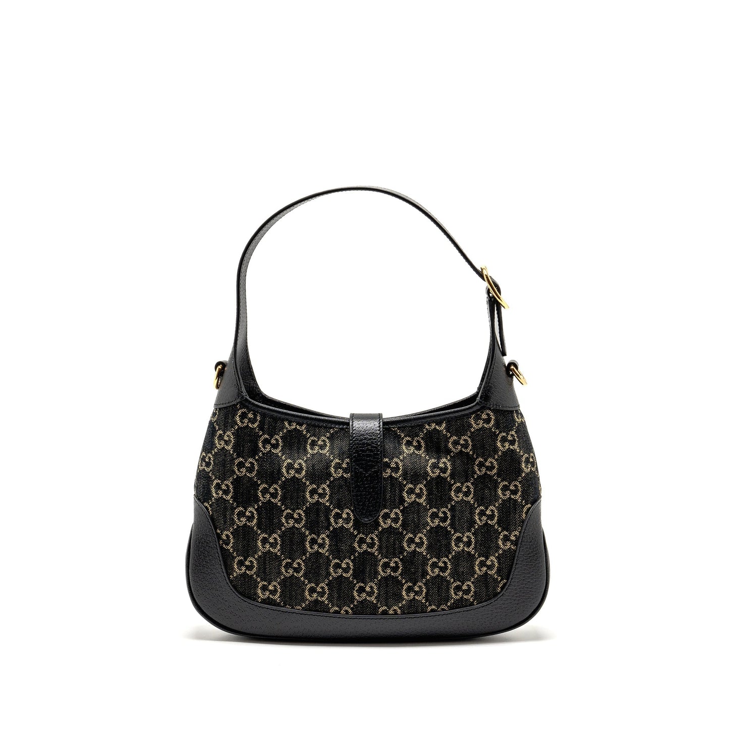 Gucci Jackie 1961 Small Shoulder Bag Denim/Leather Black