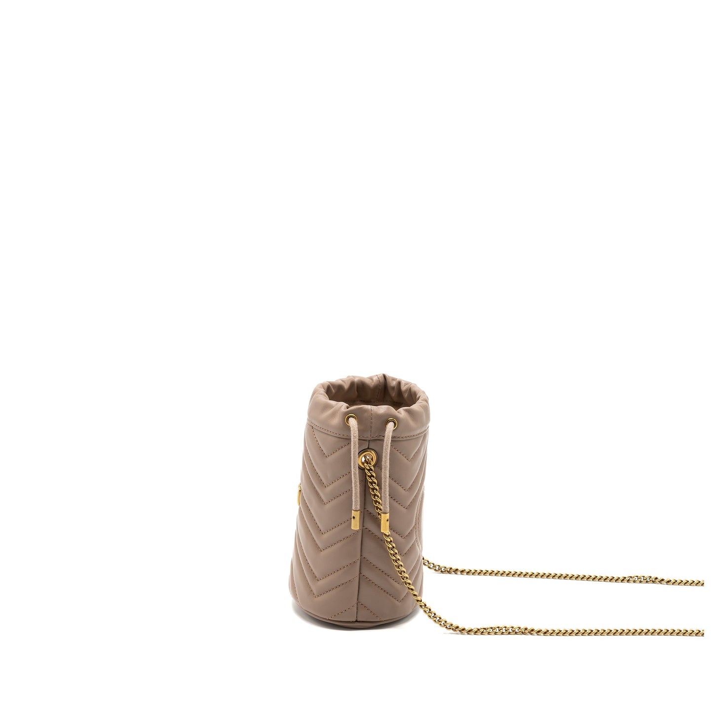 Gucci GG Marmont Mini Bucket Bag Beige