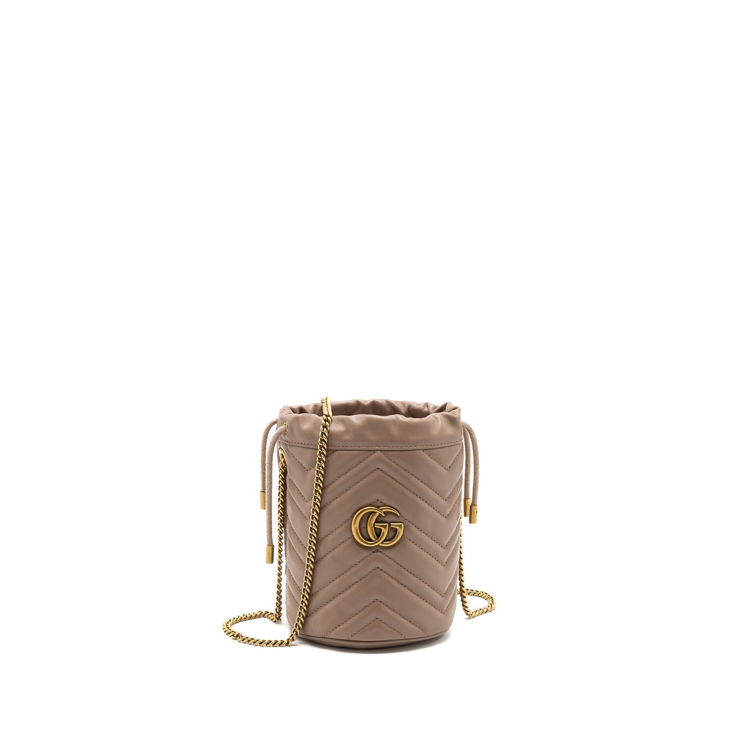Gucci GG Marmont Mini Bucket Bag Beige