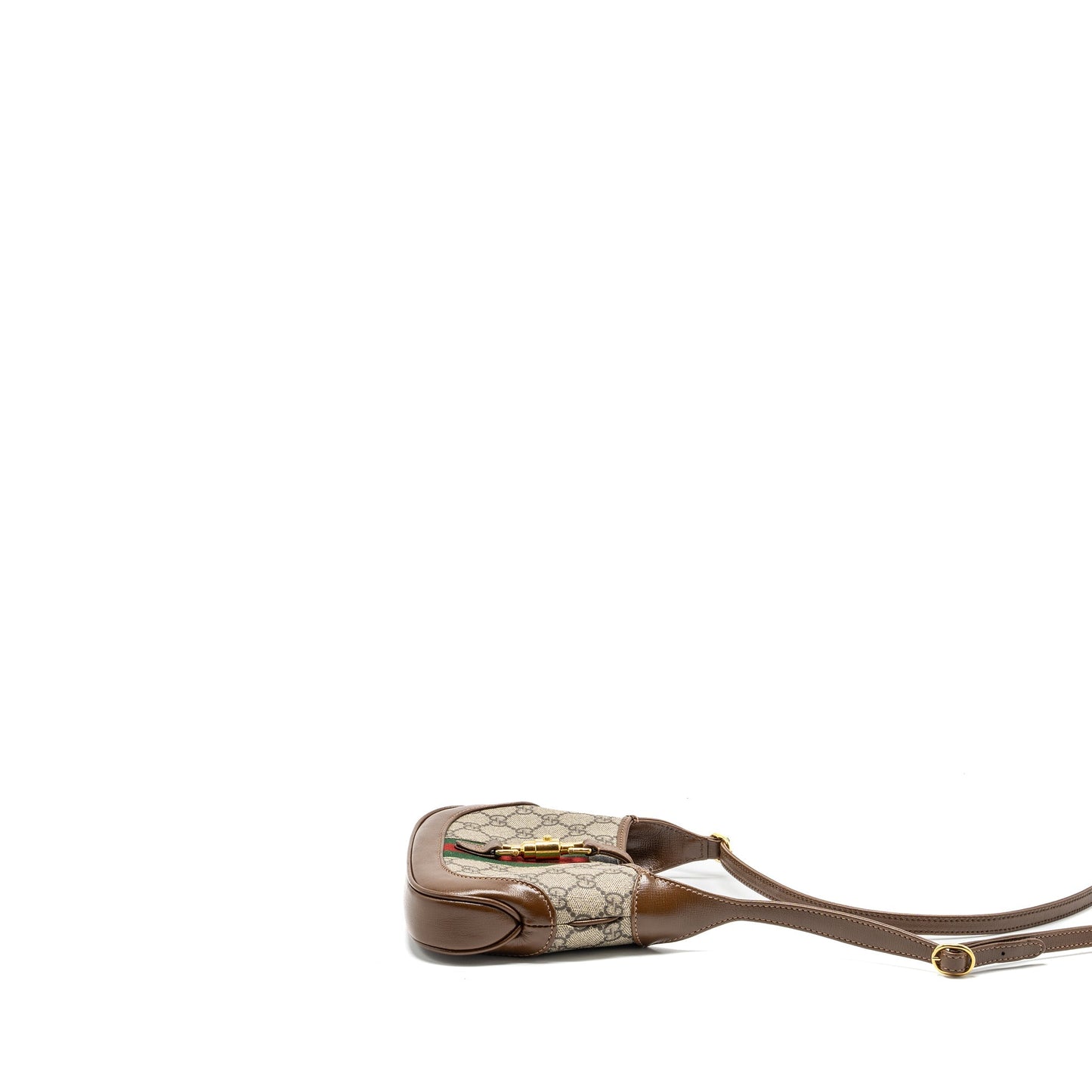 Gucci Jackie 1961 Mini Shoulder Bag GG Supreme Canvas/Calfskin Brown/Multicolour