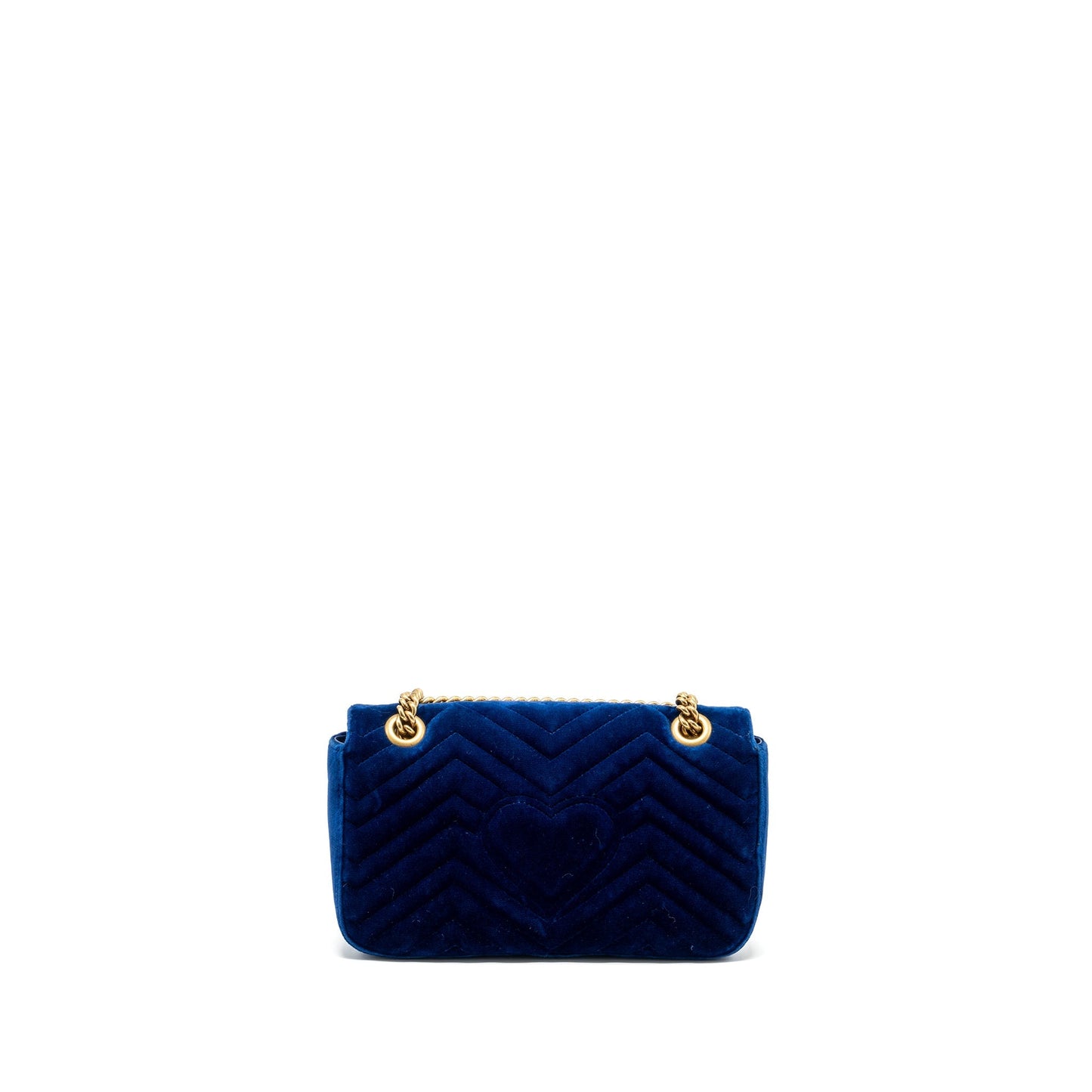 Gucci Small GG Marmont Shoulder Bag Velvet Blue