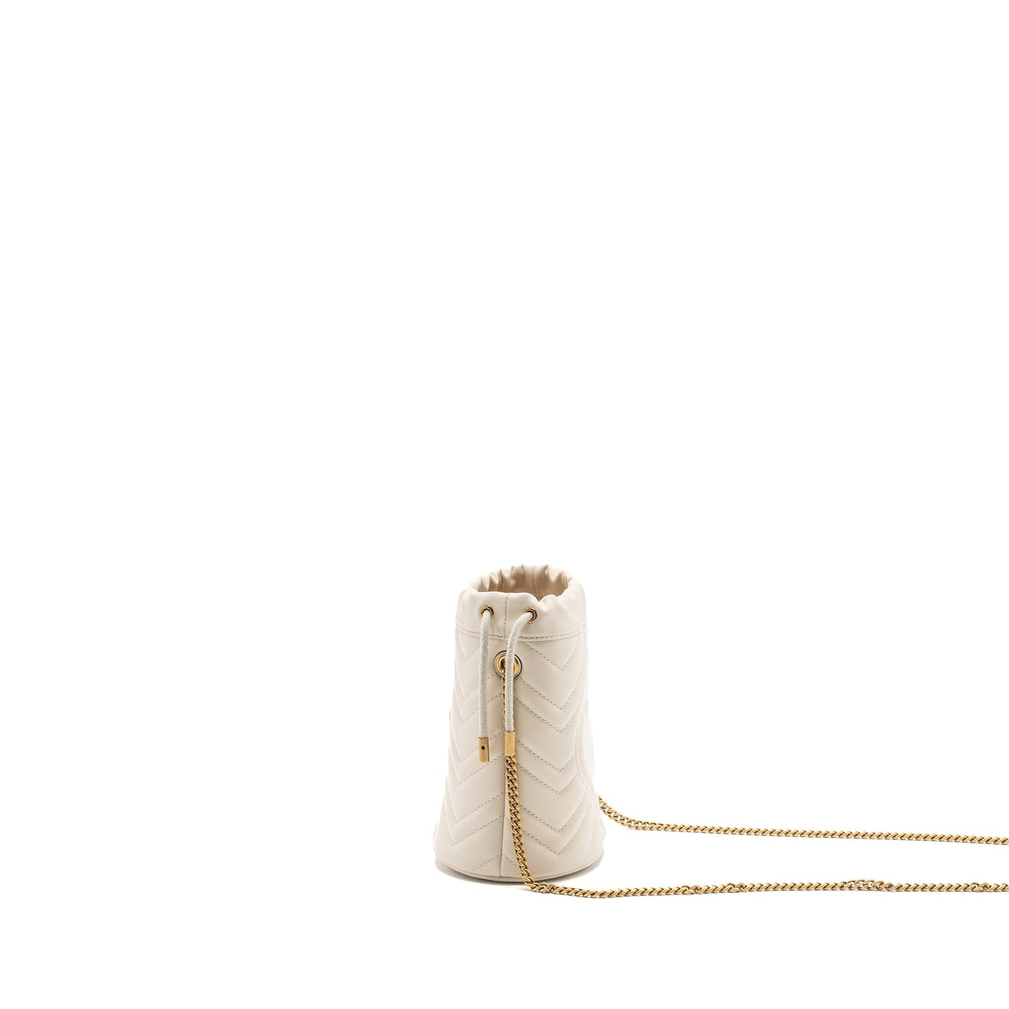 Gucci GG Marmont Mini Bucket Bag calfskin White