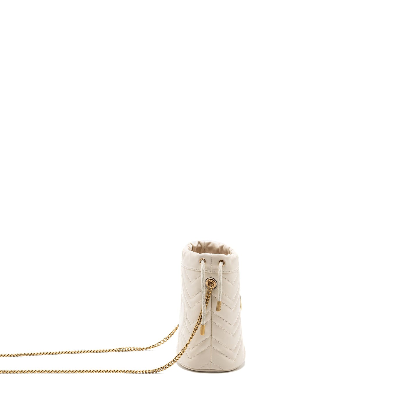 Gucci GG Marmont Mini Bucket Bag calfskin White