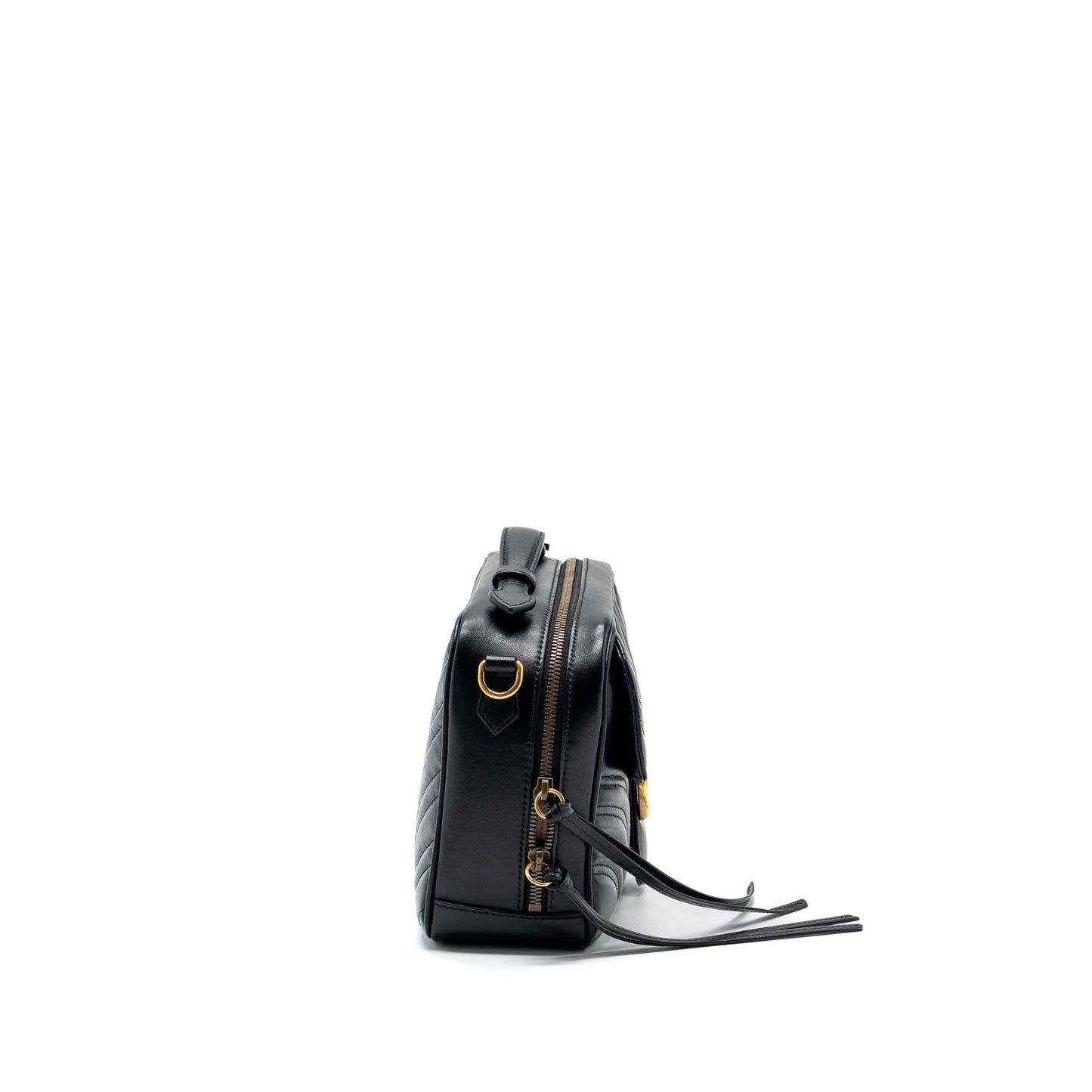 Gucci GG Marmont Matelasse Shoulder Bag Calfskin Black