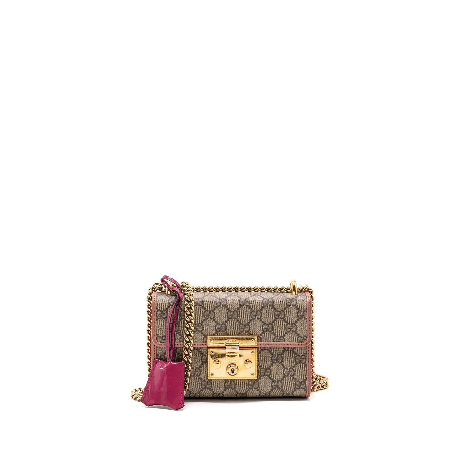 Gucci padlock crossbody bag canvas / patent multicolour