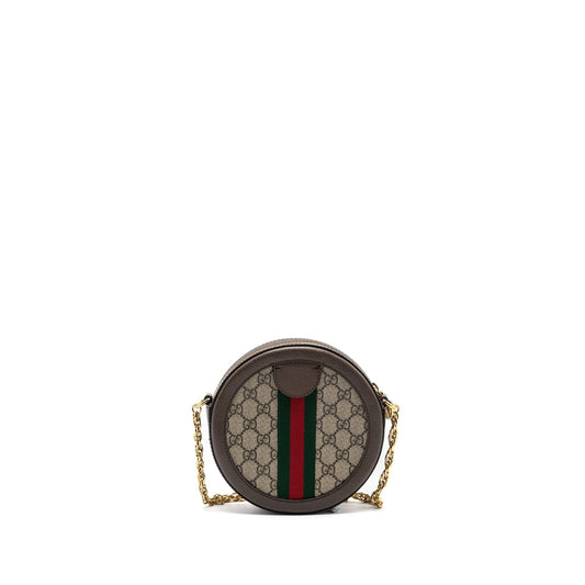 Gucci Mini Ophidia GG Round Shoulder Bag GG Supreme Canvas