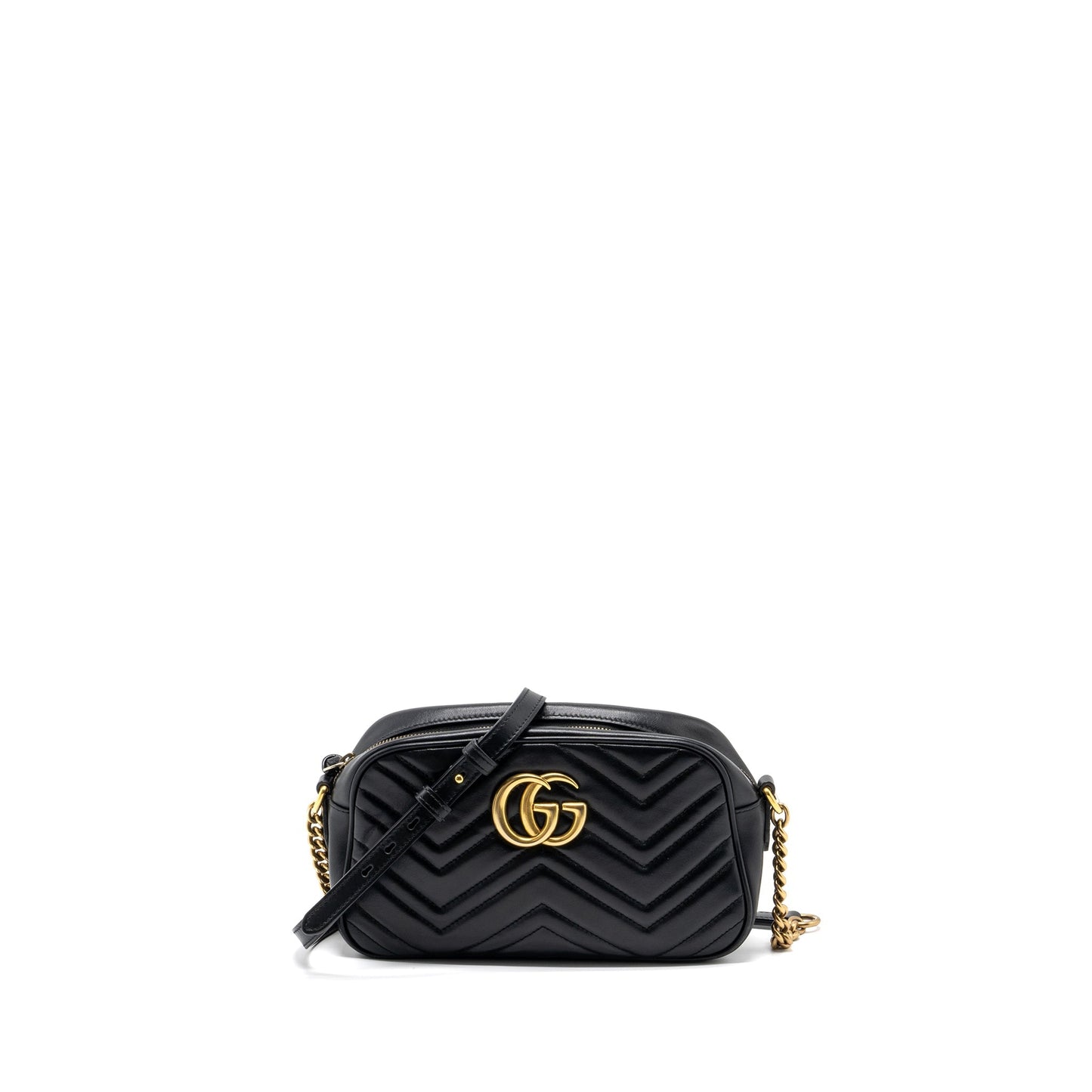 Gucci GG Marmont Small Matelasse Shoulder Bag Calfskin Black