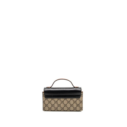 Gucci Mini Padlock Top Handle Shoulder Bag GG Supreme Canvas