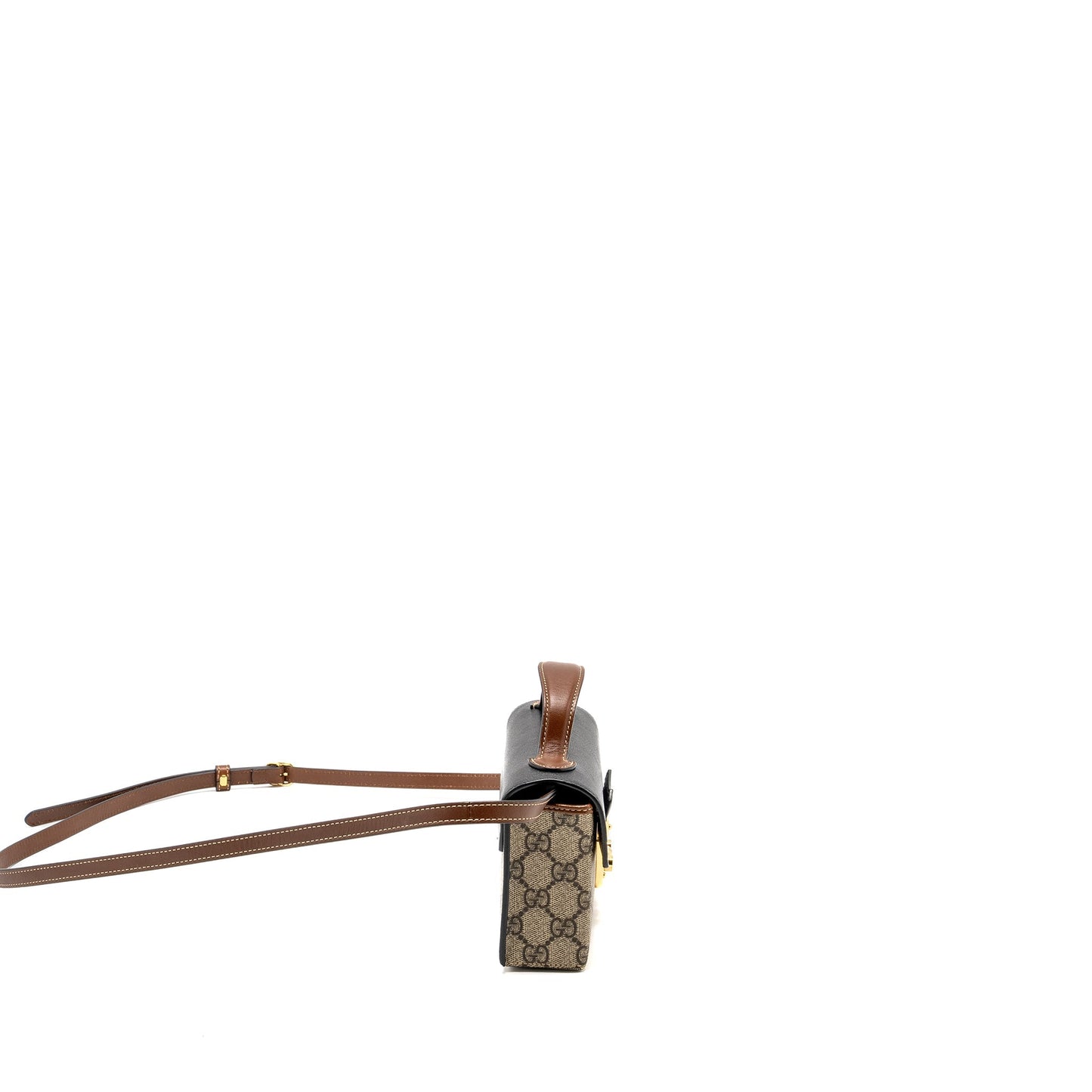 Gucci Mini Padlock Top Handle Shoulder Bag GG Supreme Canvas