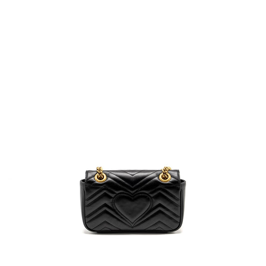 Gucci Mini GG Marmont Shoulder Bag Calfskin Black
