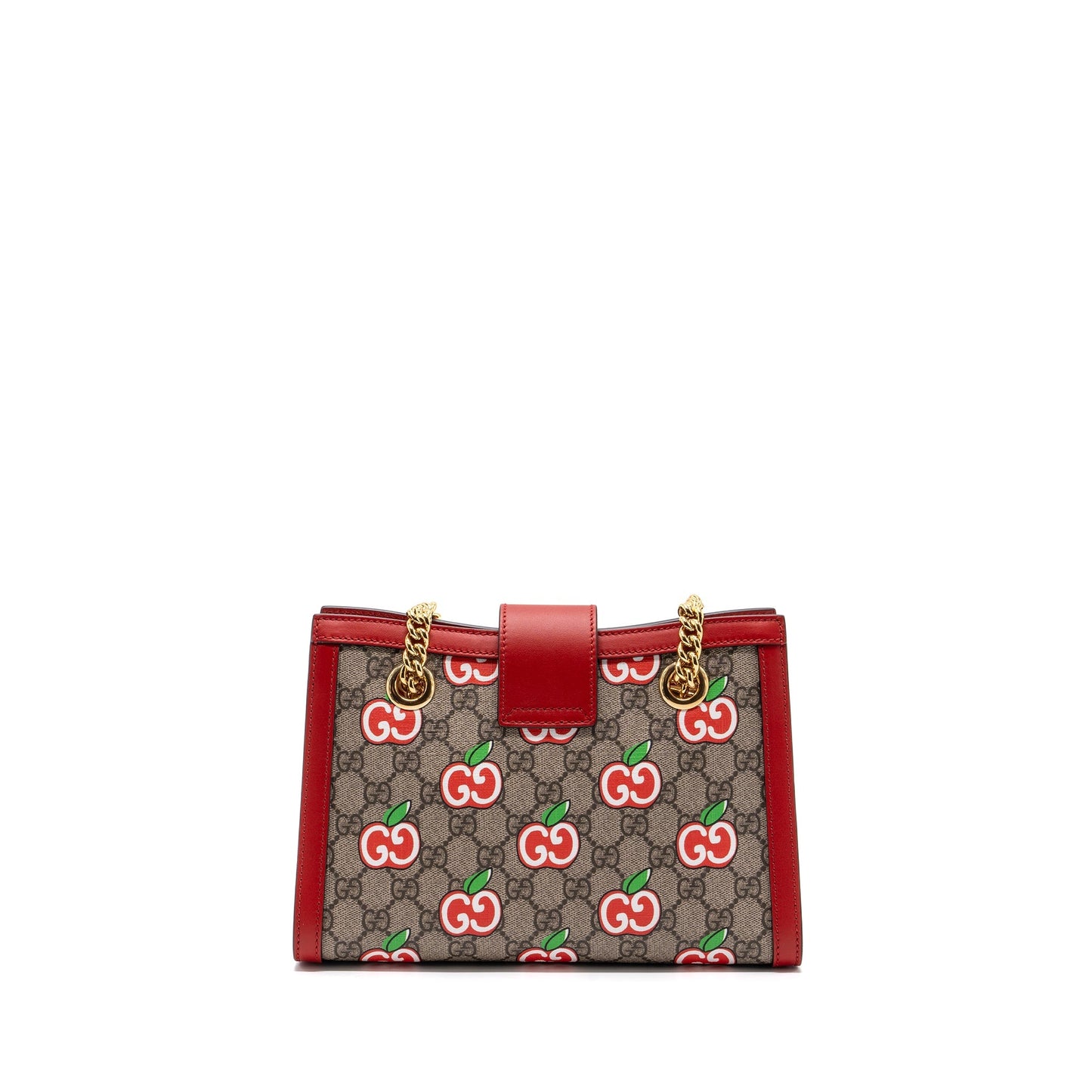 Gucci small Padlock shoulder bag GG supreme canvas red