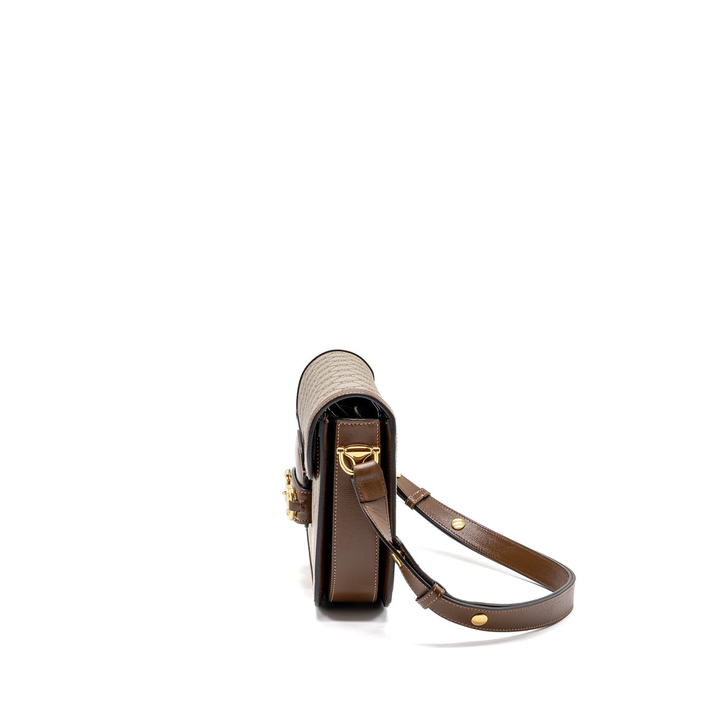 Gucci Horsebit 1955 Shoulder Bag GG Supreme Canvas / Leather Brown