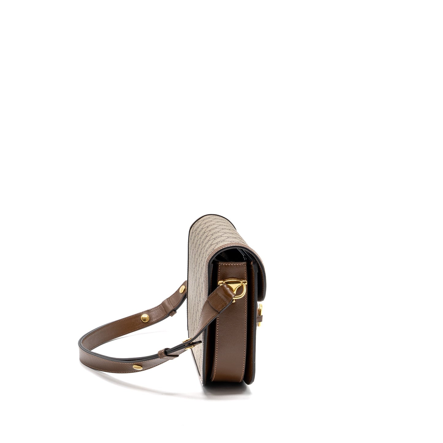 Gucci Horsebit 1955 Shoulder Bag GG Supreme Canvas / Leather Brown