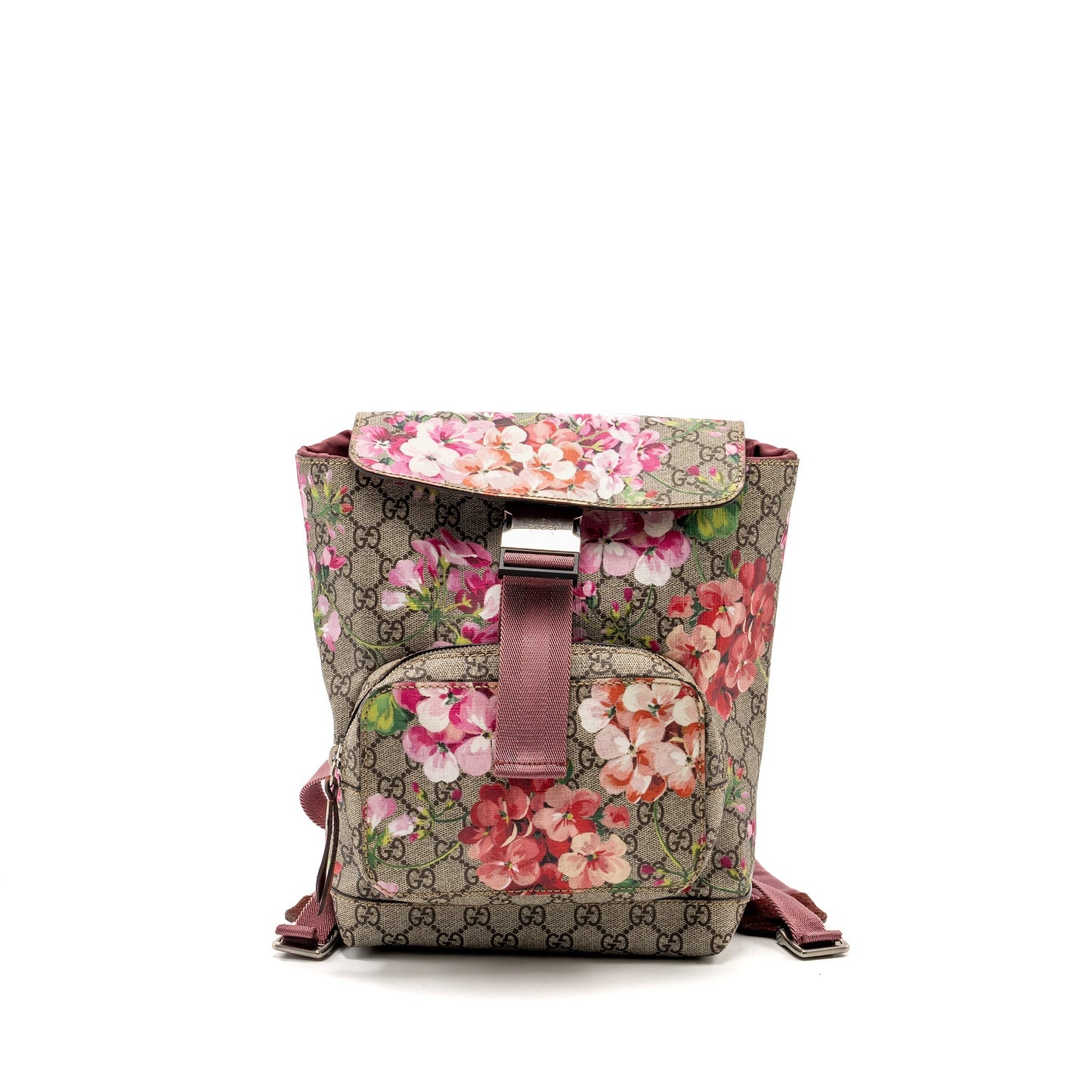 Gucci Backpack Flower Printed GG Supreme Canvas Multicolour SHW
