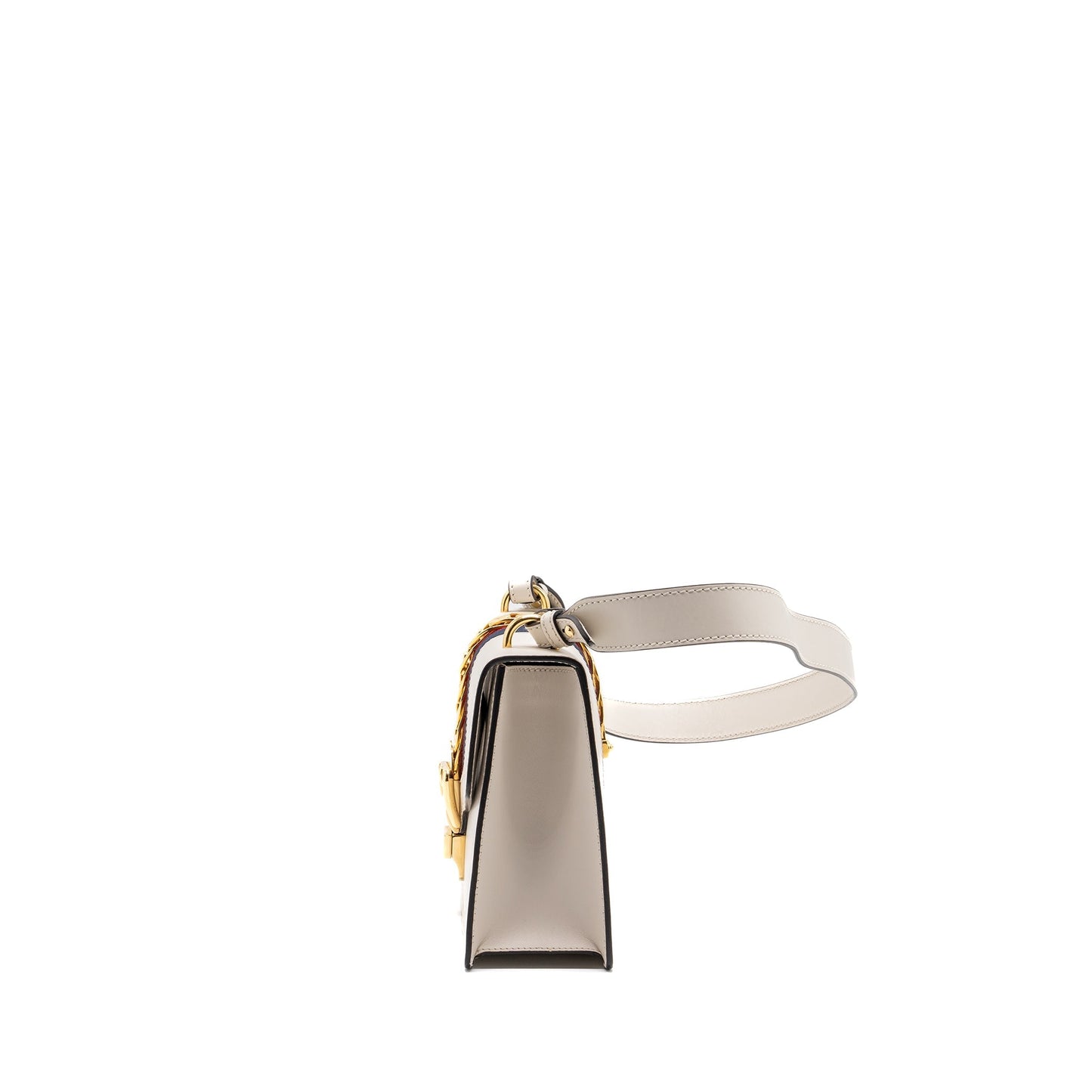Gucci Sylvie Shoulder Bag Calfskin White