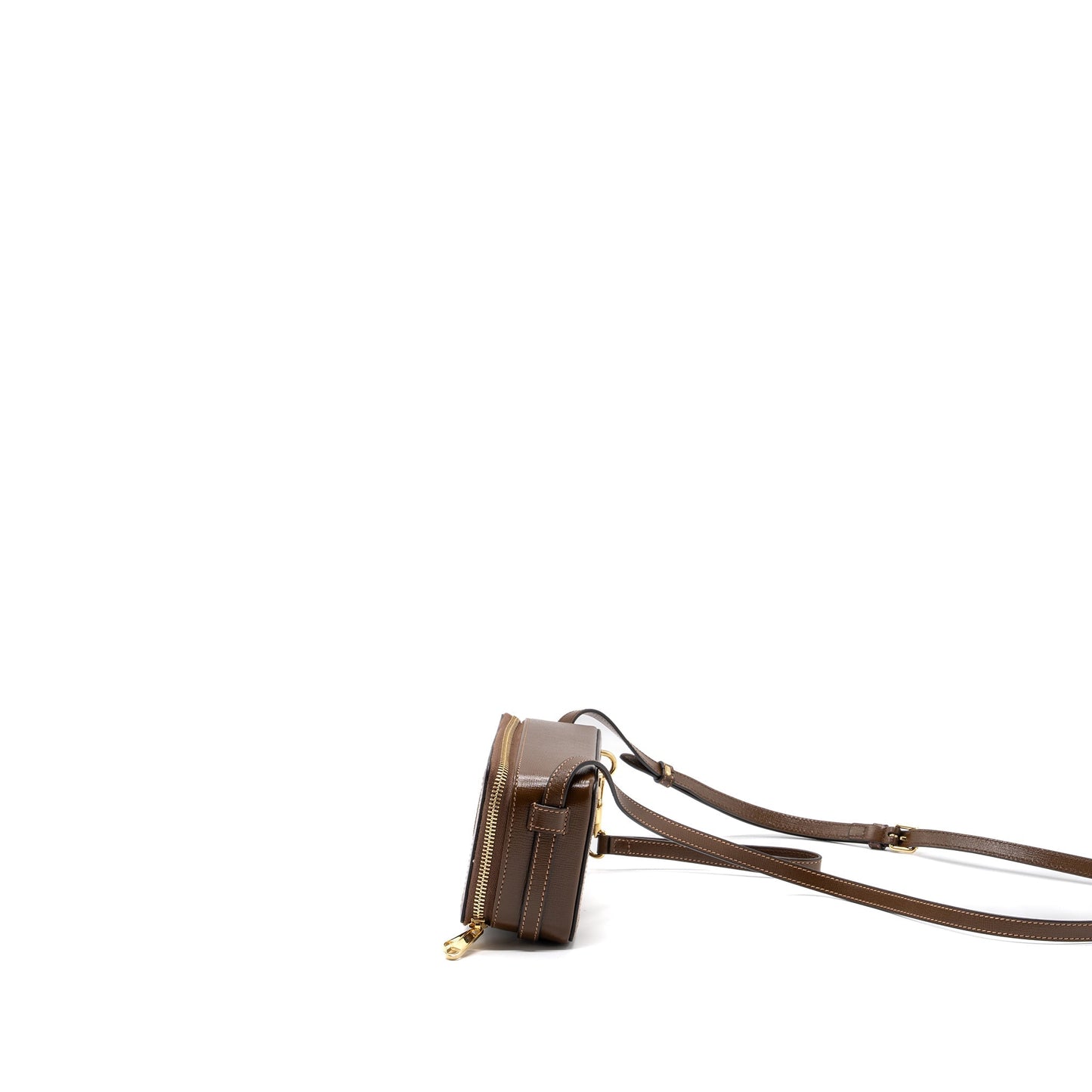 GUCCI MINI CROSSBODY BOX BAG INTERLOCKING GG Supreme CANVAS / LEATHER