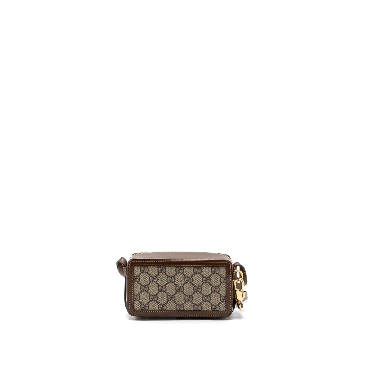 GUCCI MINI CROSSBODY BOX BAG INTERLOCKING GG Supreme CANVAS / LEATHER
