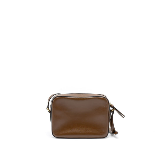 Gucci Horsebit Shoulder Bag Calfskin Brown