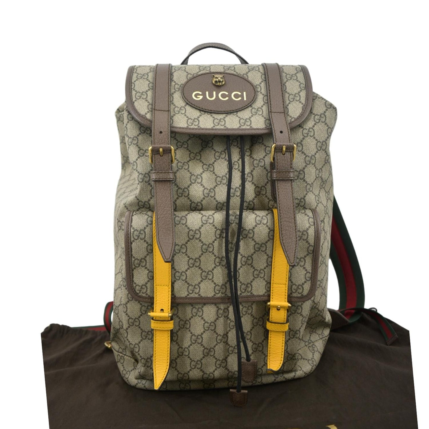 GUCCI Soft GG Supreme Canvas Backpack Bag Beige 473869
