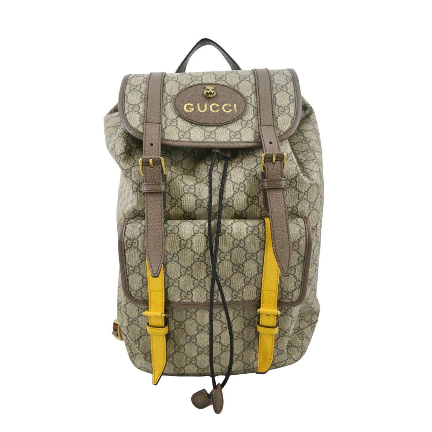 GUCCI Soft GG Supreme Canvas Backpack Bag Beige 473869