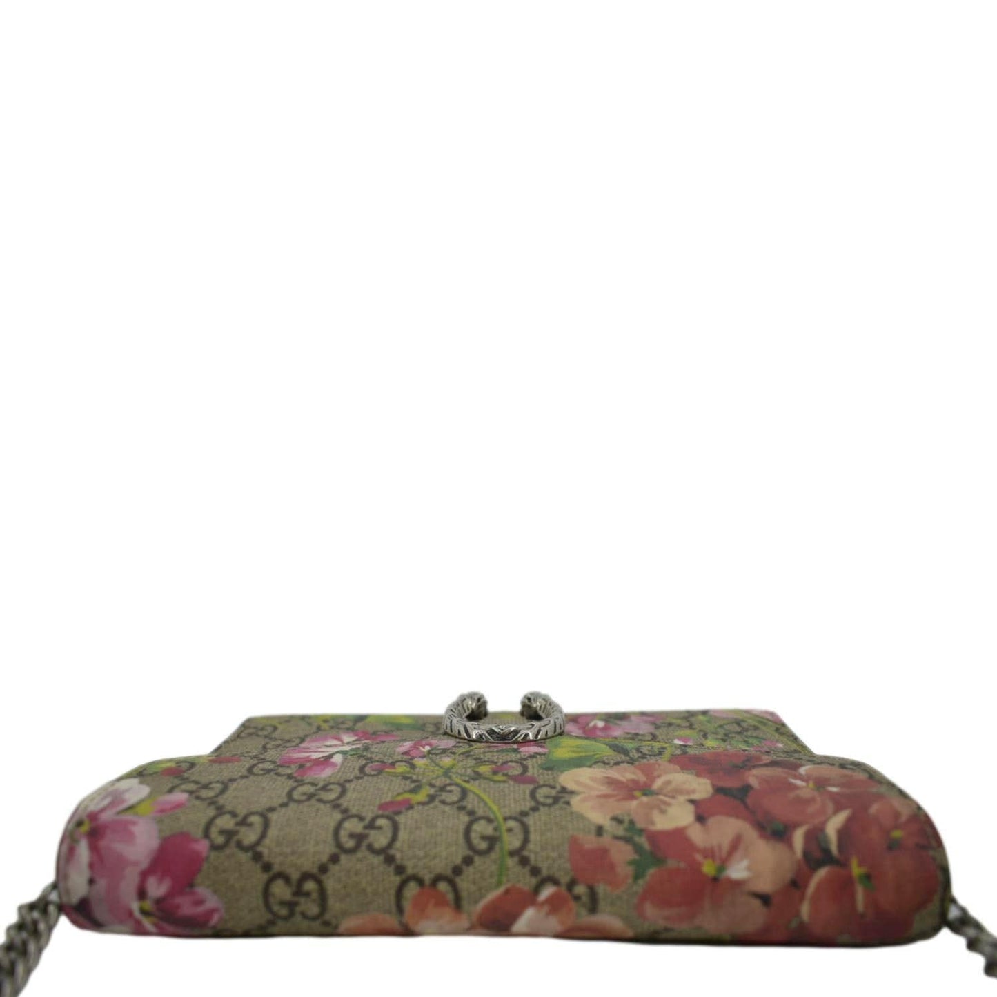 GUCCI Dionysus Blooms GG Supreme Crossbody Chain Wallet Pink 401231